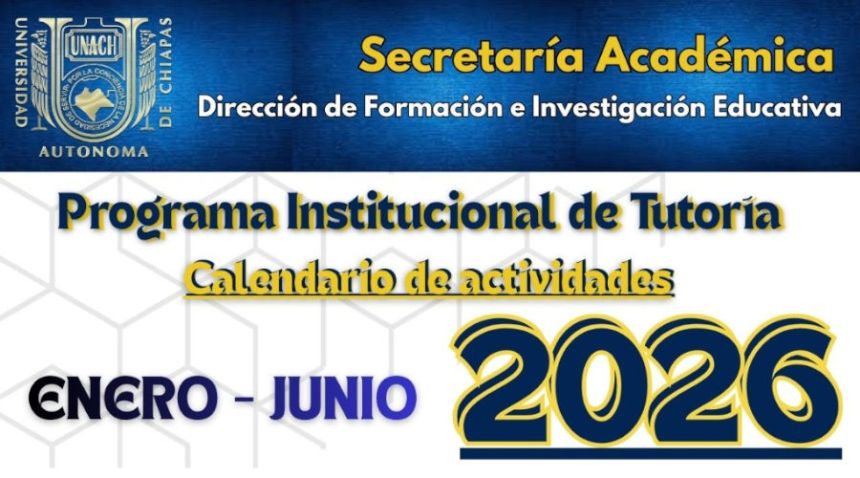 Programa Institucional de Tutorías - Calendario de actividades