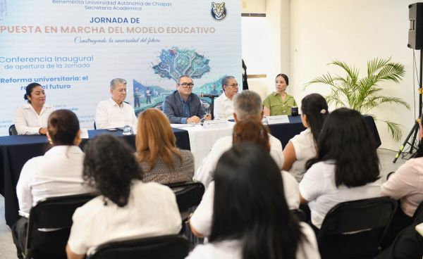 La Universidad Autónoma de Chiapas puso en marcha el Modelo Educativo Humanista Intercultural Visión 2050, con una jornada orientada a convertir sus planteamientos en reflexiones, propuestas y acciones concretas