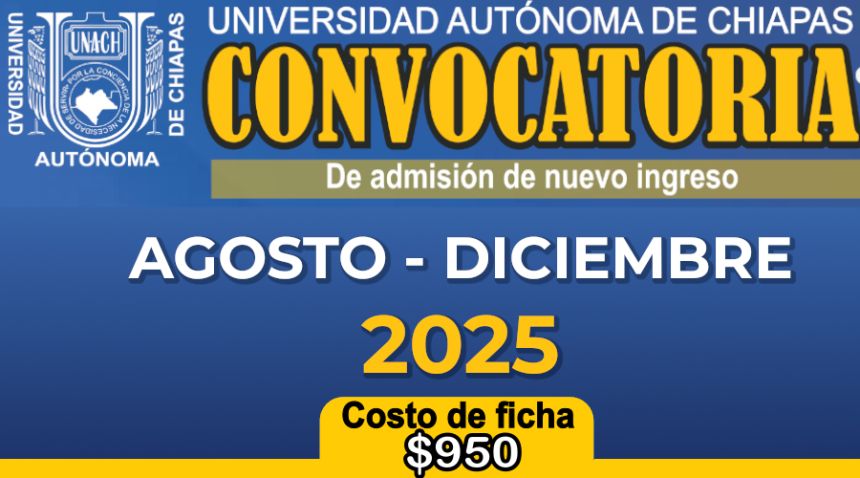Convocatoria de admisión de nuevo ingreso agosto - diciembre 2025